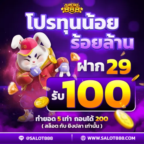 โปรทุนน้อยร้อยล้าน ฝาก29รับ100